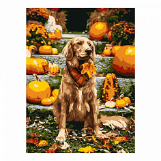 LORI Кпн-302 Картина по номерам на картоне 40*50 см "Собака"