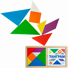 00788 Деревянная Головоломка Танграм цв, бол 00788