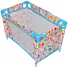 67318 Кроватка "Фантазия" разборная, голуб., 53,5*32*33,5см.