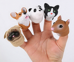 7225-6 животные на пальцы 5 шт/лист