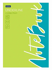 Блокнот ХАТБЕР А5 40л. клетка "PREMIUM UNDERLINE",склей. офс.80гр. гл.лам. (40Б5лA1к) (076968)