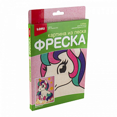 LORI Пз/ф-017 Фреска. Картина из песка "Единорожка"