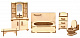 миниатюра ЭМ-008 Сборная игрушка-мебель "Ванная".Габариты для примера: высота ванной 6см, длина 9,5см. эм-008