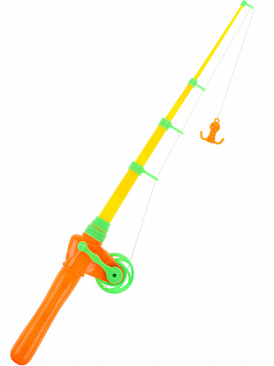 Фото M1500-8 Рыбалка пластиковая (20х50см) "Большой улов" (4 рыбки,удочка с катушкой,в блистере) (Арт. M1