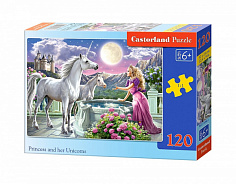 Пазлы B6-13098 Единороги, (120 деталей MIDI) Castor Land