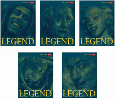 Тетрадь А5 96 л. линия ХАТБЕР "Я-ЛЕГЕНДА", мат.лам, 4 диз, скоба (080262) (1/6/60)