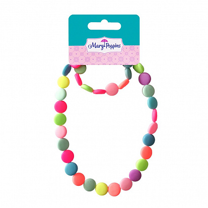 Фото товара 455221 Набор бусы и браслет "Карамель"