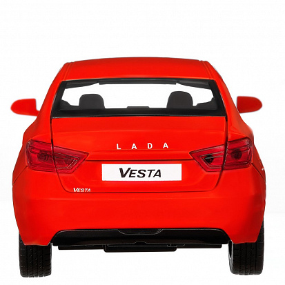 Фото 1251125JB ТМ "Автопанорама" машинка металлическая, LADA VESTA седан, масштаб 1:24, цвет красный, от