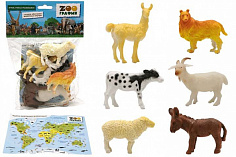 200661525 Игровой набор "Домашние животные" с картой обитания внутри (6 шт в наборе) (Zooграфия)