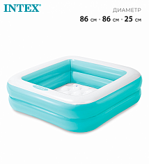 57100NP Бассейн надувной детский,86 х 86 х 25 см, 57100NP INTEX