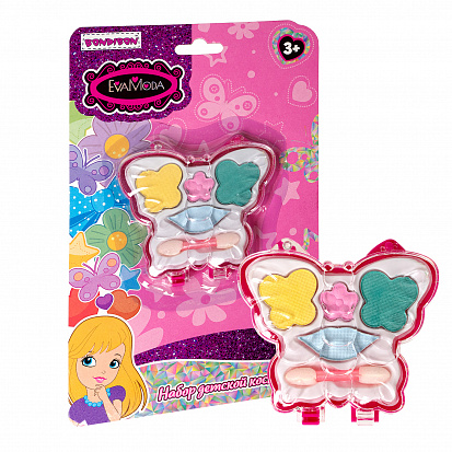 Фото товара ВВ5110 Набор детской декор., косметики Bondibon Eva Moda, CRD 10 1,5 20 см;тени для век -4шт.(2,3г) 