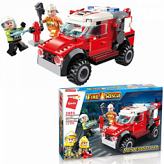 FCJ0772801 Конструктор 2801-2804 QMAN Пожарная машина в кор.