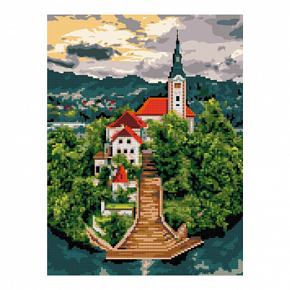 LORI Ам-066 Алмазная мозаика 30*40 см (частичное заполнение) "Таллин" фото