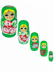 ИД-6047 Деревянная игрушка. МАТРЕШКА (5кукол) РАСПИСНЫЕ МАТРЁШКИ № 2 (Арт. ИД-6047)