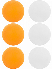 AN01017 Шарик теннисный (6 шт. в пакете)(рыжий+белый) 1 звезда, цена за 6 шт. Арт. AN01017