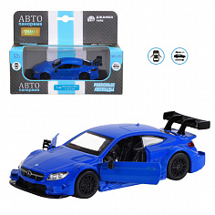 1200180JB Машинка металл. 1:43 Mercedes-AMG C 63 DTM, синий, инерция, откр. двери, в/к 17,5*12,5*6,
