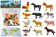 миниатюра 200661827 Игровой набор "Домашние животные" с картой обитания внутри (12 шт в наборе) (Zooграфия)