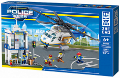 912007 Конструктор Zhe Gao 912007 Сити "Полицейский участок с вертолетом" 59х35х6