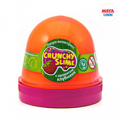 Фото товара ФФ80087 Лизун-антистресс Crunchy Slime с ароматом клубники 120 г. TM Mr.Boo (24 шт)
