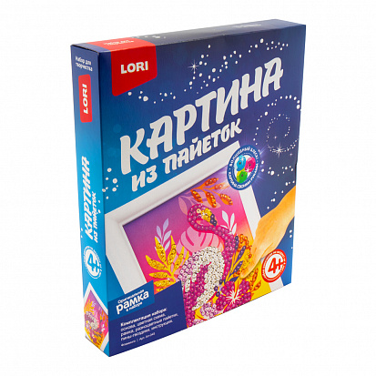 LORI Ап-045 Картина из пайеток "Фламинго" фото