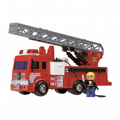 Фото 40377 Дасунг Игровой набор Пожарная машина со шлангом и фигуркой Daesung