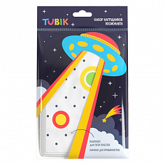 LUBBY20970 арт.20970/20/10 Набор нагрудников космонавта TUBIK, 5 шт, от 4 мес., с карманом, с липучк