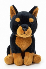 Мягкая игрушка Собака доберман сид. 6725