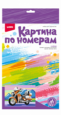 LORI Ркн-074 Картина по номерам для малышей "Байк"