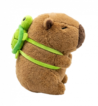 Фото товара Мягкая игрушка Капибара с рюкзаком 6759 20см