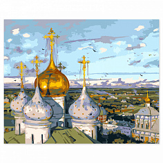 LORI Рх-051 Картина по номерам холст на подрамнике 40*50см "Купола и ласточки"