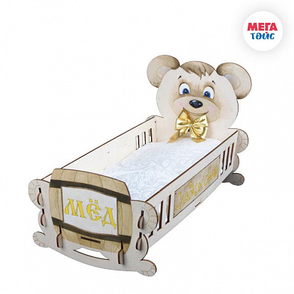 Фото МТ 11592 Кроватка для кукол "Honey bear" в подарочной упаковке 