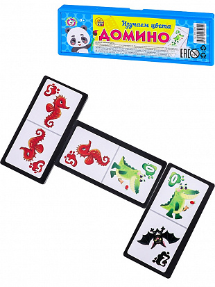Фото товара ИН-8099 36.ДОМИНО ПЛАСТИКОВОЕ В ПЛАСТИКОВОМ ФУТЛЯРЕ. ИЗУЧАЕМ ЦВЕТА (Арт. ИН-8099)