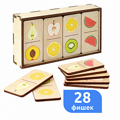 17131 Настольная игра Домино фрукты, арт.17131