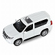 миниатюра 1251023JB ТМ "Автопанорама" Машинка металл.1:42 Land Cruiser Prado, белый, инерция, откр. двери, в/