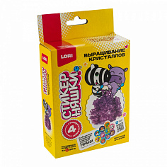 LORI Кфо-006 Выращивание кристаллов Стикерняшки "Мороженое для друзей", фиолетовый кристалл