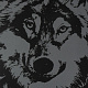 миниатюра LORI Гр-763 Скретчинг 30*40см Животные "Красивый волк"