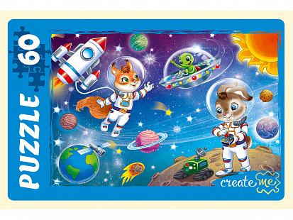 Фото товара П60-3194 ПАЗЛЫ 60 элементов. ЗАБАВНЫЙ КОСМОС №2 (Арт. П60-3194)