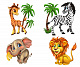 миниатюра MPZCAN30-M Collection ANIMALS.Африка.4 пазла по 4 детали.16 деталей.Размер 21,5 х 21,5. Средний. раз