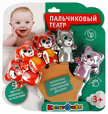 LX-PT-ST01 Игрушка пластизоль д/ванны пальчиковый театр капитошка животные 5шт КАПИТОШКА