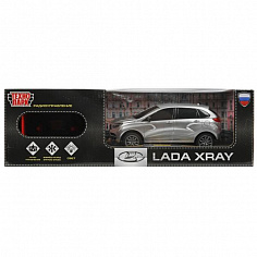 LADAXRAY-18L-GY Машина р/у LADA XRAY 18 см, свет, сереб, кор. Технопарк