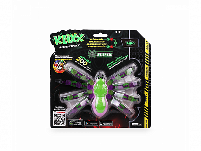 Фото KX100G Антистресс-игрушка Klixx Creaturez Паук зеленый
