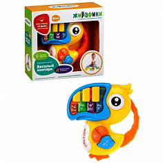 951603 Музыкальная игрушка "Попугай" со светом, цвета в ассорт.