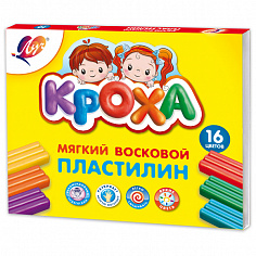 4601185013937 Пластилин ЛУЧ "Кроха", мягкий, 16цв., 264г, со стеком, к/к (40) (28С 1646-08)