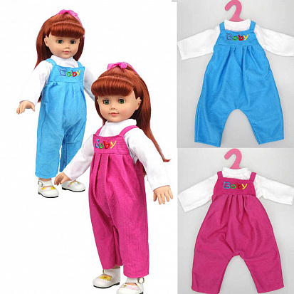 Фото KQ079715 Одежда для куклы 39-45см: костюм в ассорт., пакет с вешалкой