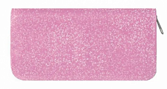 Пенал-косметичка ПЧЕЛКА "РОЗОВЫЙ", 190*100*26 мм, 1 секция, блёстки (ПК-10 РОЗОВЫЙ)