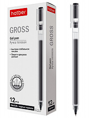 X-GP_064537 Ручка гелевая Gross Черная 0,5мм Hatber ЕГЭ
