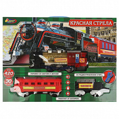 1010F021-R Железная дорога свет-звук, длина пути 420, кор.43,4*32*5см ИГРАЕМ ВМЕСТЕ