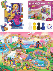 ИН-8205 Игра -ходилка+пазл. ПРИНЦЕССЫ (арт.ИН-8205)