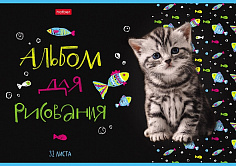 Альбом для рисования ХАТБЕР А4 32 л "МУРЧАТ КОТЫ",скоба, 5 диз (074717) (9/45)