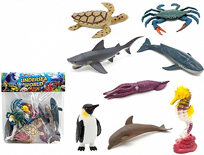 Фото Q502-8 Игровой набор Морские животные, 8 фигурок, пакет